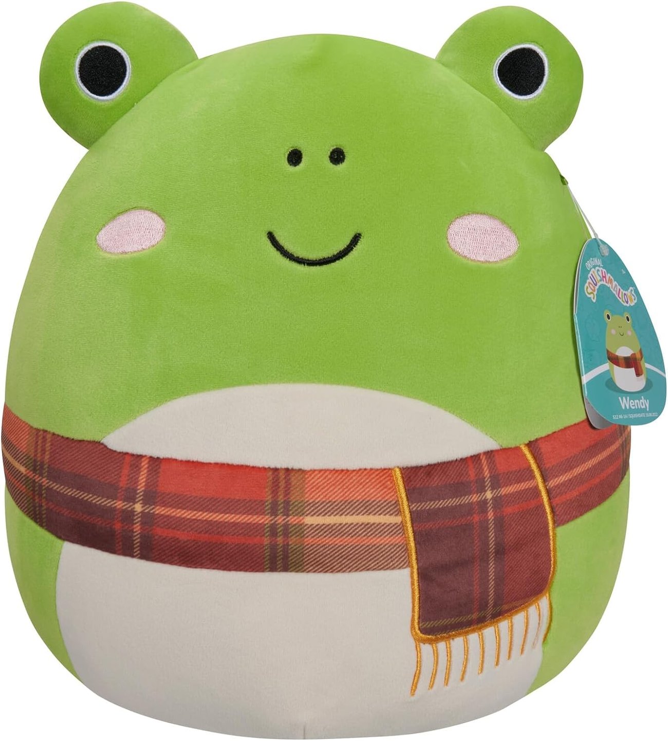 Squishmallows SQCR04581 - Wendy der Frosch mit Schal 30 cm