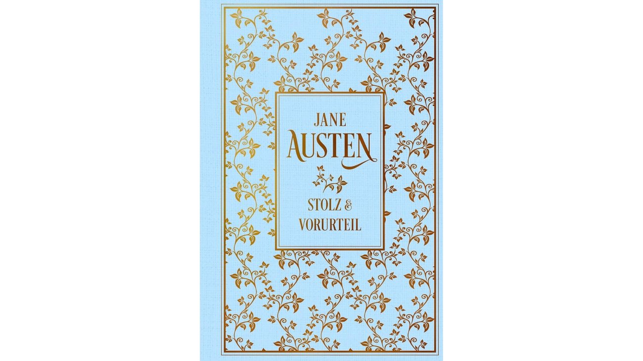 Stolz und Vorurteil: Leinen mit Goldprägung