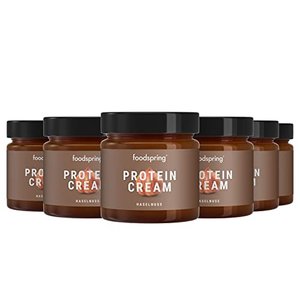 foodspring Protein Cream, 6 x 200g, Schokocreme mit hohem Proteingehalt bei 85% weniger Zucker