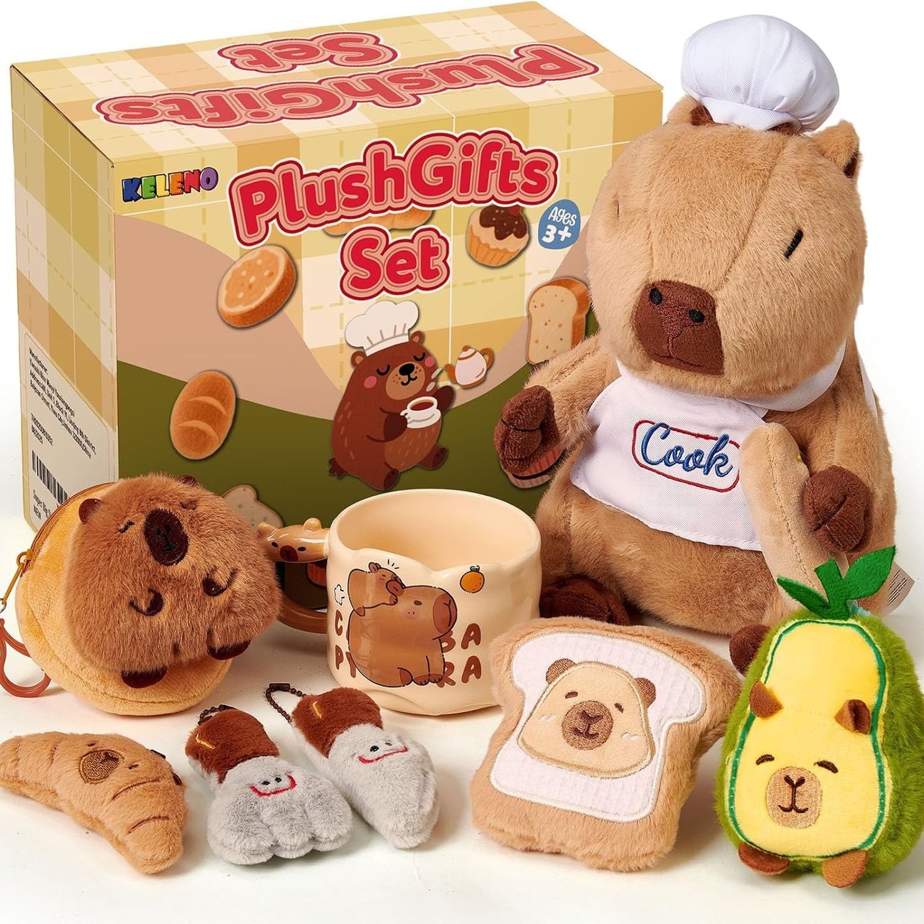 KELENO Capybara Kuscheltier Geschenkset