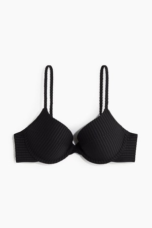 Push-up-Bikinitop - Schwarz - Damen