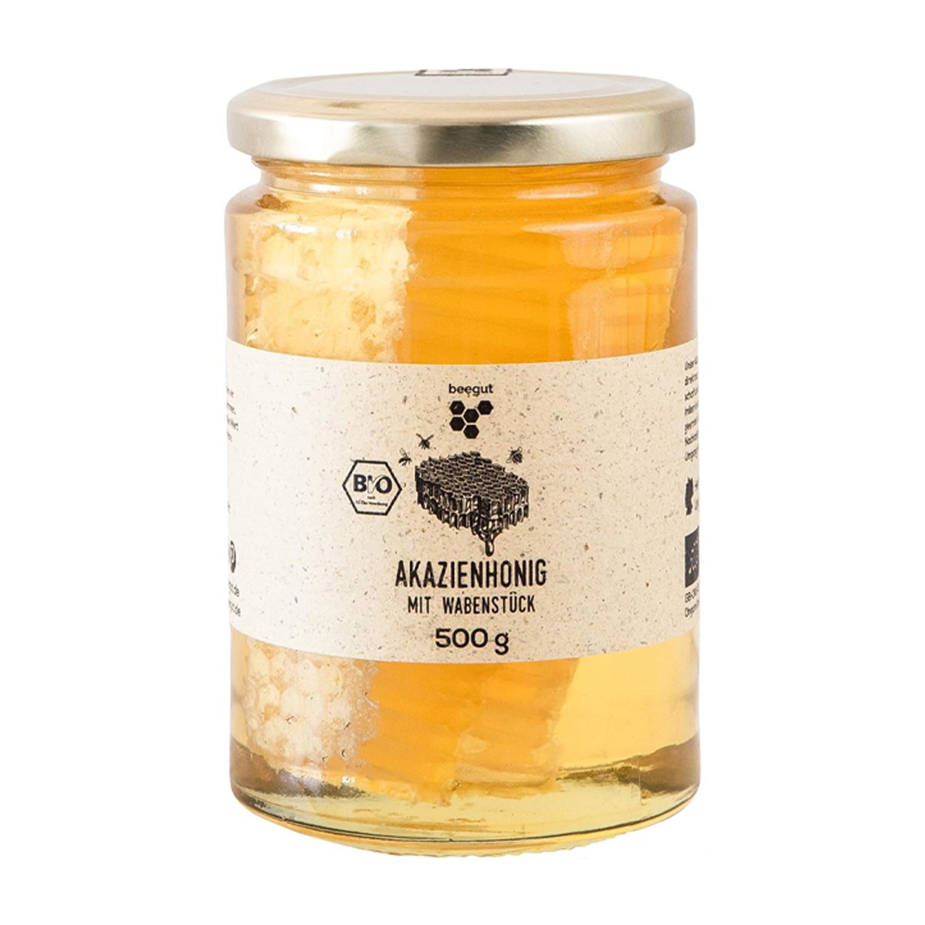 BIO Akazienhonig mit Wabenstück