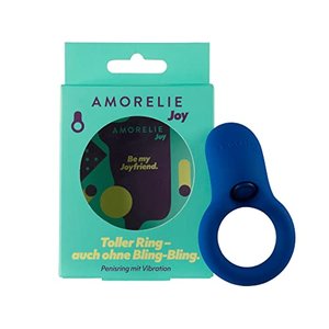 AMORELIE Joy – Vibrierender Penis-Ring Dance | Wasserfest Wiederaufladbar aus Silikon & ABS (Blau)