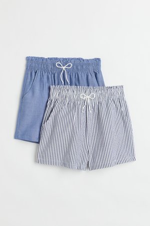 2er-Pack Shorts - Blau