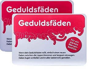 Geduldsfäden, Fruchtgummischnüre mit Erdbeergeschmack