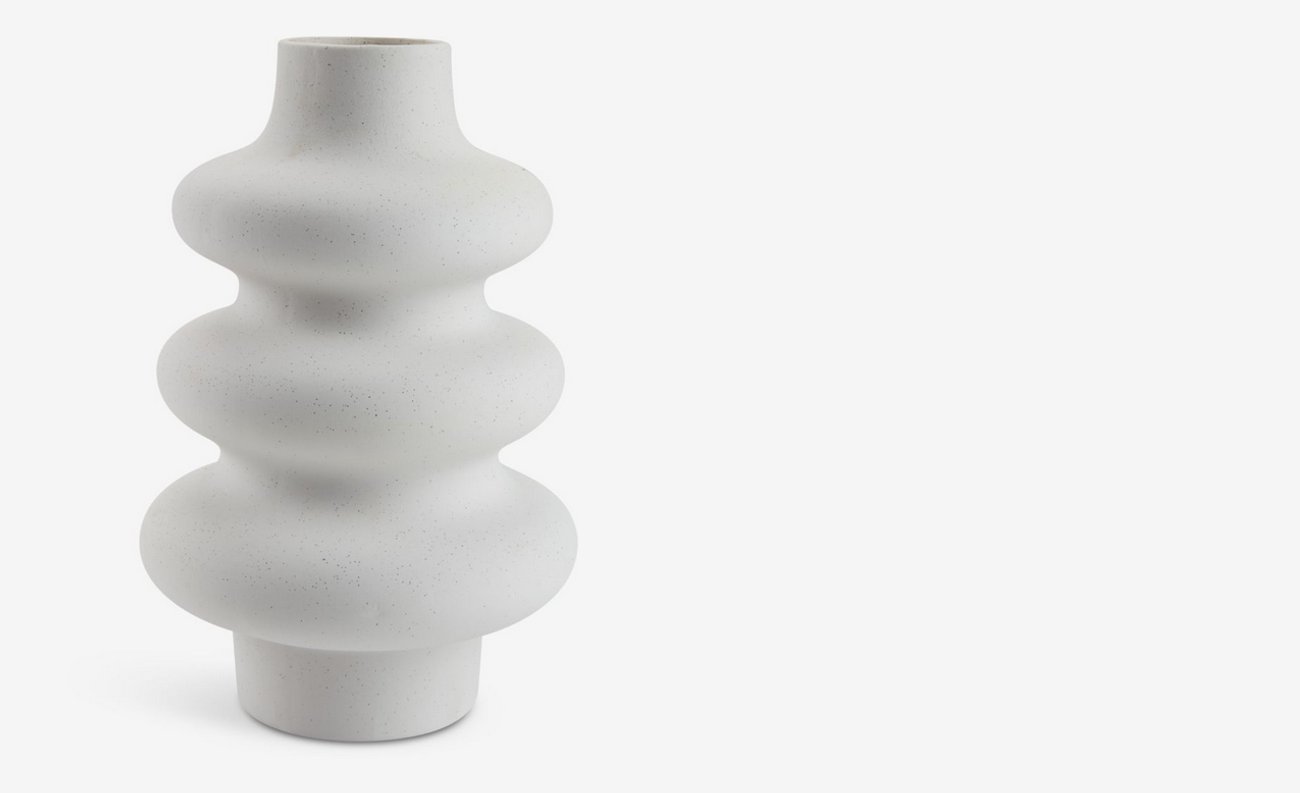Vase ALVIS Ø20xH30cm weiß