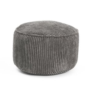 Lumaland Cord-Pouf Grau