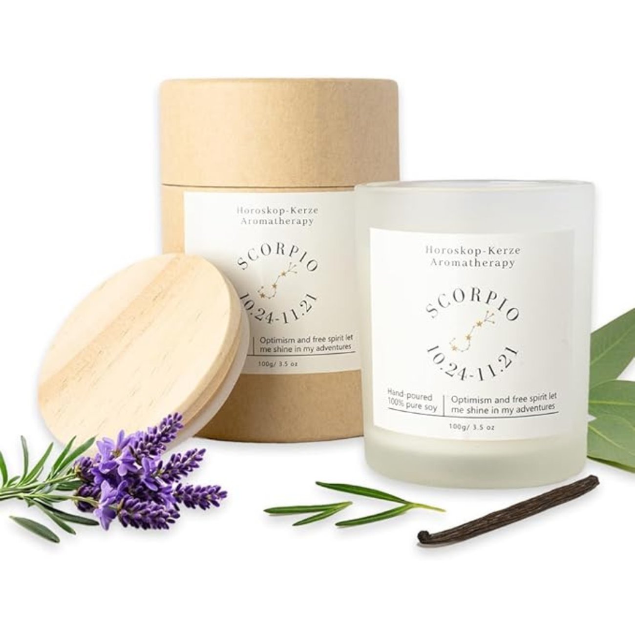 Galaxieregiester Sternzeichen Duftkerze im Glas