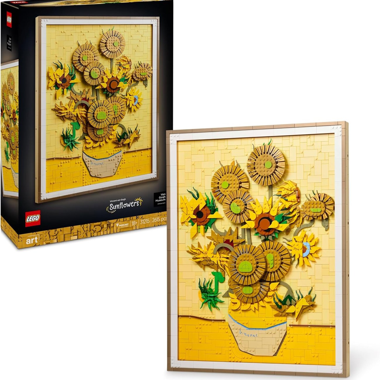 LEGO Art Vincent Van Gogh – Sonnenblumen - 3D-Blumengemälde mit beweglichen Blüten