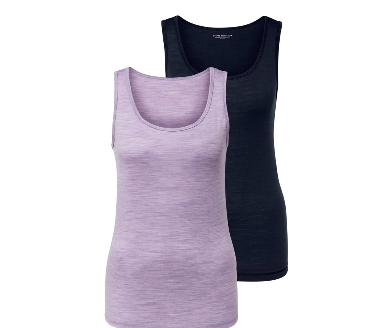 Tanktops mit Merinowolle im Zweier-Set