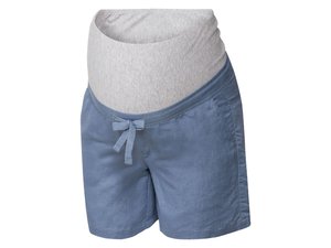 esmara Damen Leinen-Umstandsshorts mit Bauchband