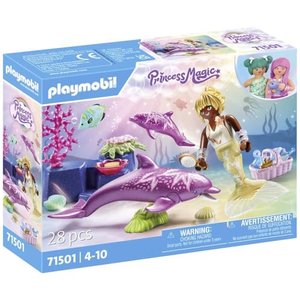 PLAYMOBIL Princess Magic 71501 Meerjungfrau mit Delfinen