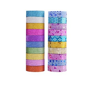 Milisten 20 Rollen Glitzer-Washi-Tape