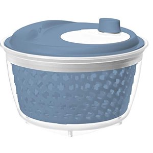 Rotho Fresh Salatschleuder, Kunststoff (PP) BPA-frei, blau/transparent, 4.5 L
