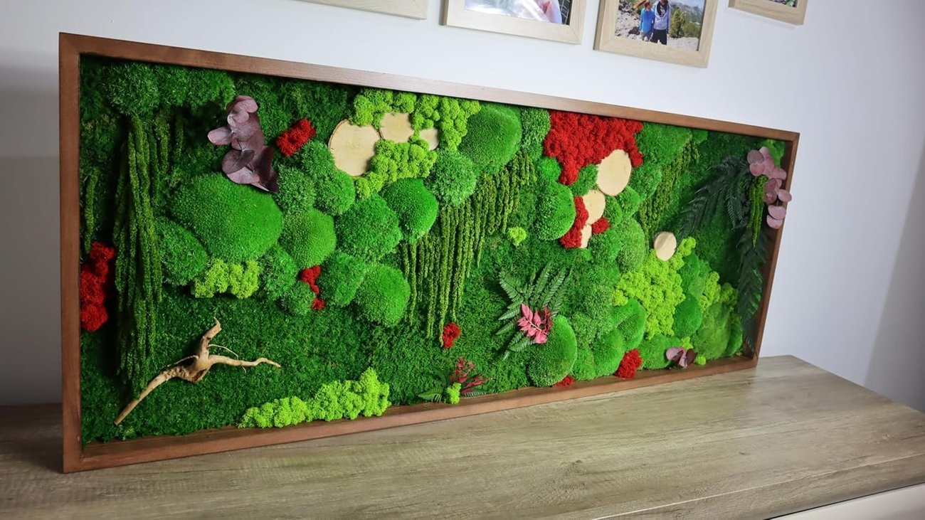 Moosbild im Rahmen von HelloMoss