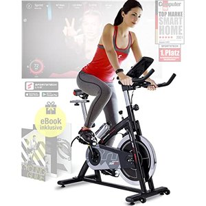 Sportstech Ergometer Heimtrainer mit 22KG Schwungrad & Multiplayer APP | Hometrainer Fahrrad