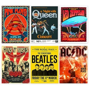 Poster-Set mit 6 Album-Covern