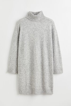 H & M+ Kleid mit Rollkragen - Grau - Damen