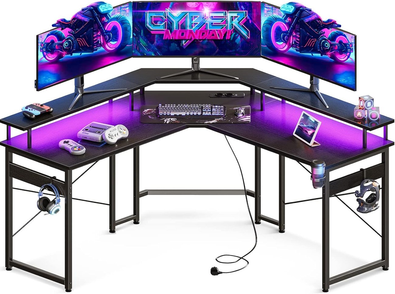 ODK Gaming Schreibtisch mit LED