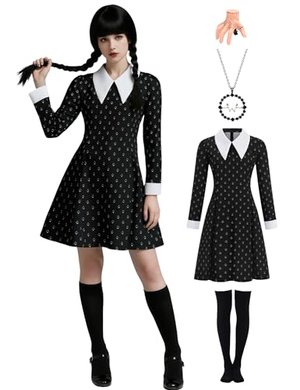 Enenblau Wednesday Kostüm Damen