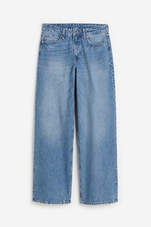 Baggy Regular Jeans - Blau - Damen