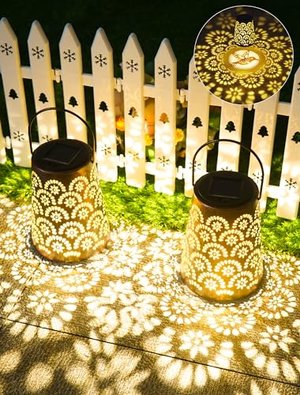 Solarlampen für Außen, 2 Stück