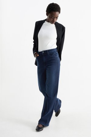 Wide Leg Jeans - High Waist