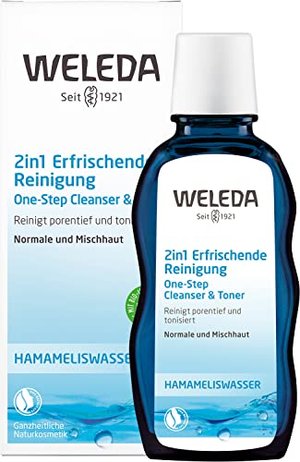 WELEDA 2in1 Erfrischende Reinigung, Gesichtswasser und Make-up Entferner 