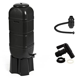 Regensammler für 100 Liter mit Standfuß, Füllautomat und Wasserhahn