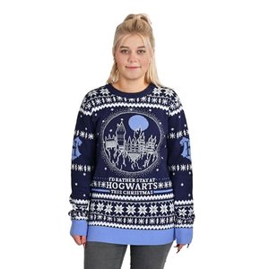 Elbenwald Harry Potter Strickpullover mit Hogwarts Schloss Motiv