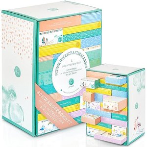 Schwangerschaftskalender/Countdownbox mit Geschenken für 24 Schwangerschaftswochen