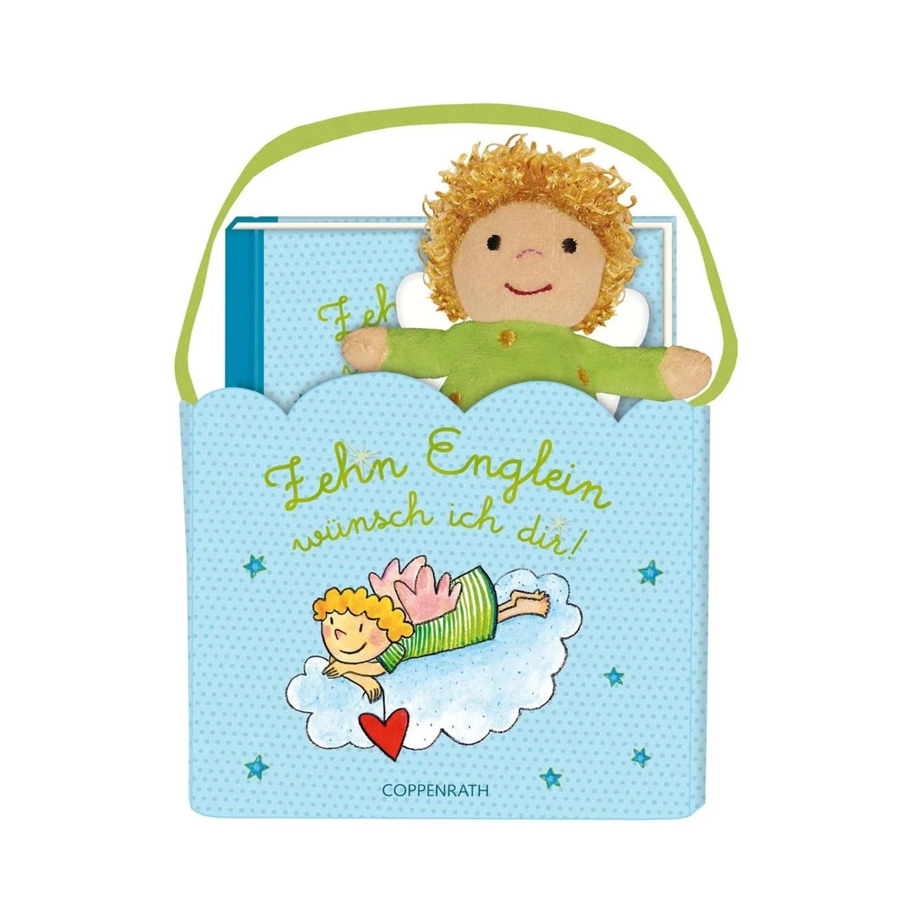 Zehn Englein wünsch ich dir!: Geschenktäschchen mit Buch und Schutzengelpuppe
