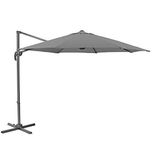 SVITA Sonnenschirm Ø 300 cm Aluminium-Ampelschirm mit Ständer und Kurbel, 360° Hebel-Konstruktion.