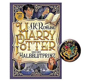 Harry Potter und der Halbblutprinz (6. Band, Gebundene Ausgabe) + 1x original Harry Potter Button