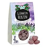 Glühwein Herzen, süße Bonbons in Herzform