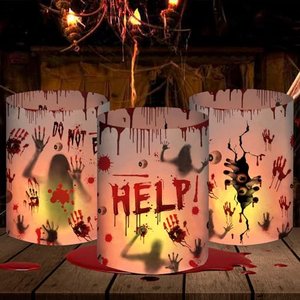 12 Windlichter Halloween