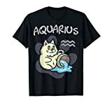 Katzen-T-Shirt mit dem Sternzeichen Wassermann