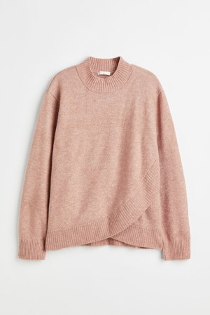 MAMA Before & After Pullover mit Turtleneck - Rosa - Damen