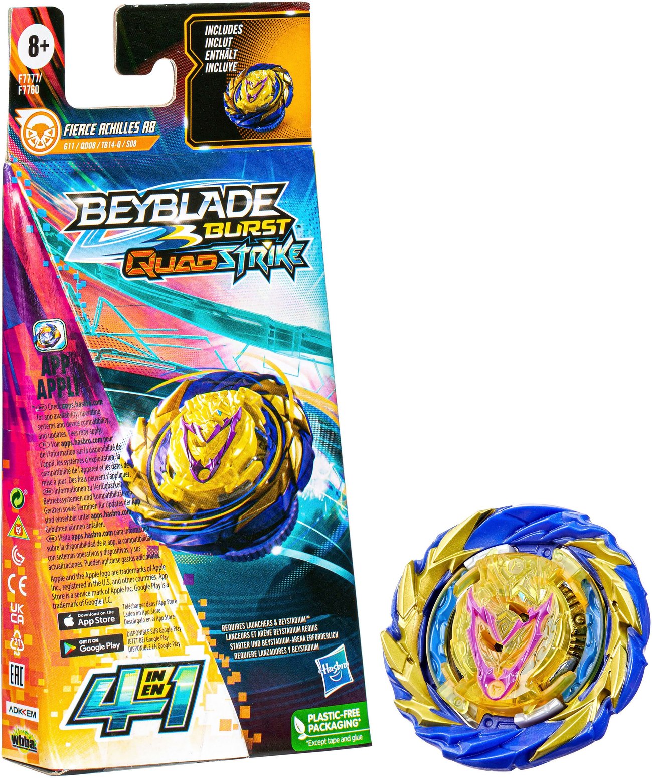 Beyblade Burst QuadStrike Fierce Achilles A8