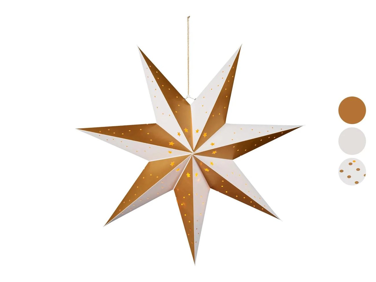 Weihnachtsstern Papier LED