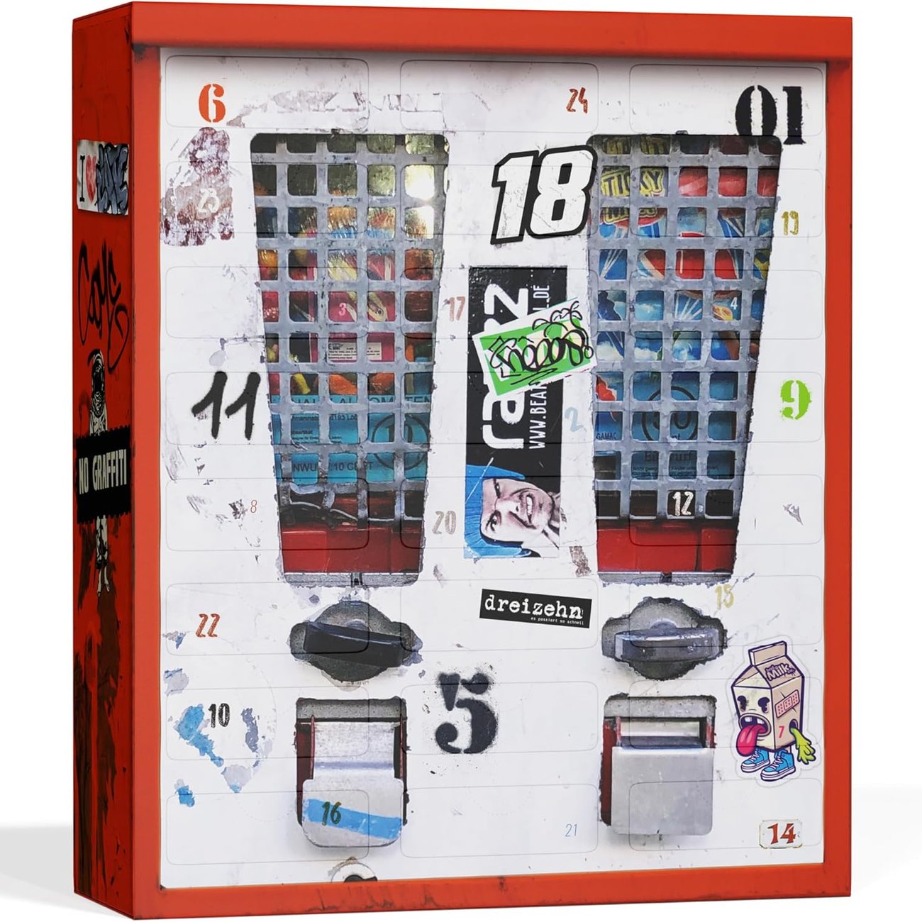 Nostalgie Adventskalender 24x Süßigkeiten aus den 80ern, 90ern  2000er