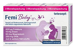 tetesept Femi Baby – 16 Nährstoffe für Kinderwunsch, Schwangerschaft & Stillzeit