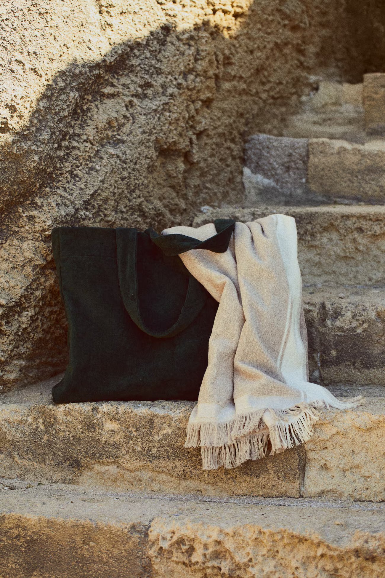 Strandhandtuch mit Fransen