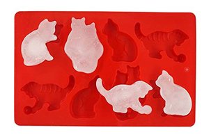 LYWUU Katzenförmige Silikon-Eiswürfelformen