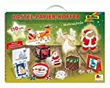 folia 922 - Bastelpapierkoffer Weihnachten, 110 Teile - Kreativset für Kinder und Erwachsene mit Bas