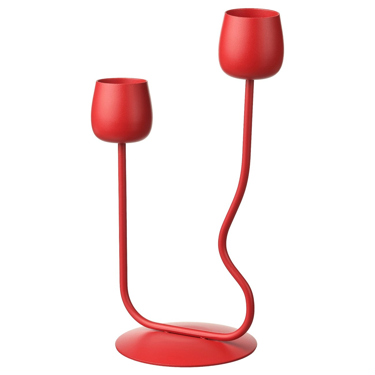 SILVERPÄRON Kerzen- oder Teelichthalter - leuchtend rot 29 cm