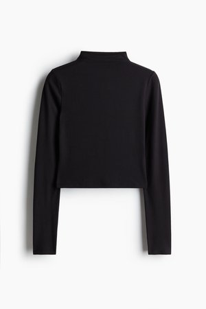 Shirt mit Turtleneck - Schwarz