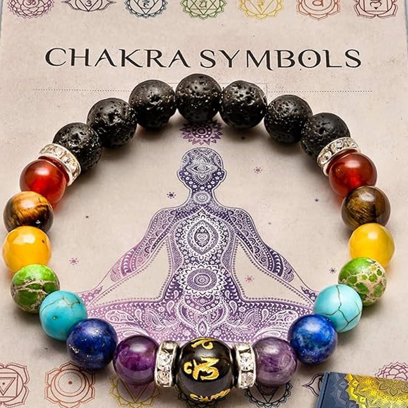 Chakra Armband mit Schmuckbeutel