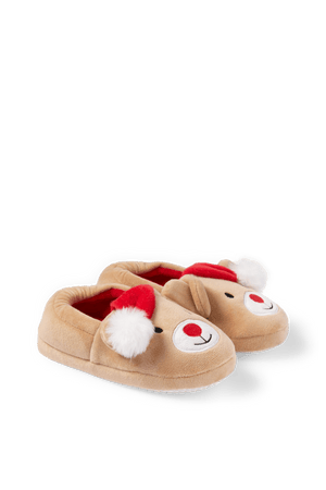 Rentier - Weihnachts-Hausschuhe