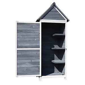 Wiltec Gartenschrank grau